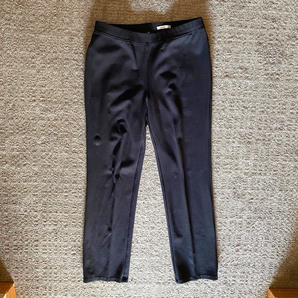 Classic Fit Black Pants With Easy Stretch Waistband Women's 10